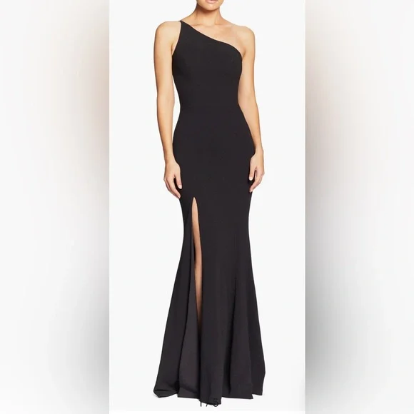 Dress the Population | Dresses | Dress The Population Amy One Shoulder  Black Gown | Poshmark